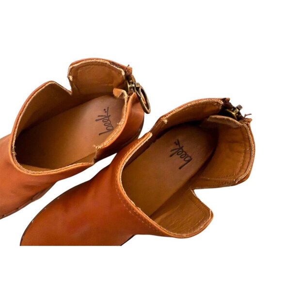 Beek Womens Cognac Brown Leather Falcon Zipper Up Ankle Bootie Sz 8 M New - Picture 10 of 11